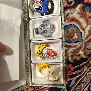 Japanese Weekend Colorful Mask Wall Art Set